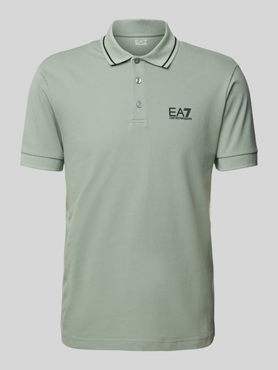 EA7 Emporio Armani Regular Fit Poloshirt mit Label-Print Modell 'TRAIN CORE' Mint 2