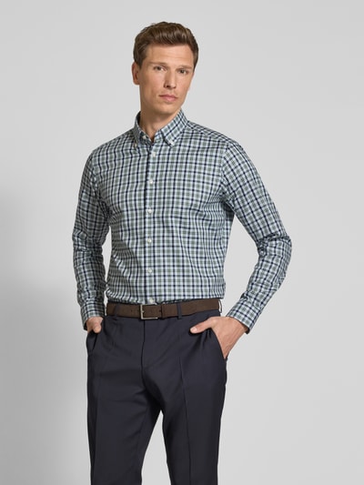 Christian Berg Men Regular fit vrijetijdsoverhemd met button-downkraag Groen - 4