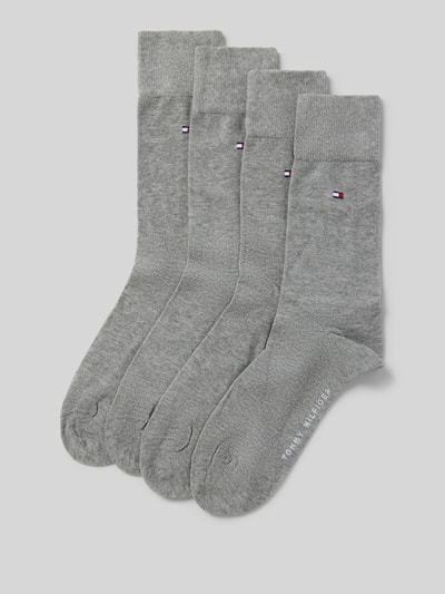 Tommy Hilfiger Socken mit Logo-Detail im 4er-Pack Mittelgrau Melange 1
