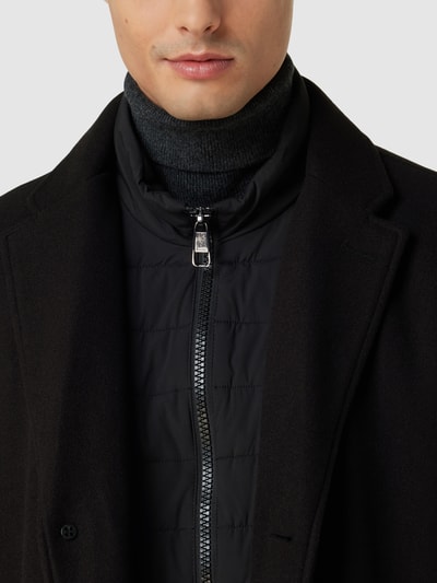 Pierre Cardin Mantel mit Reverskragen Modell 'Revers mit Inlet' Schwarz 3