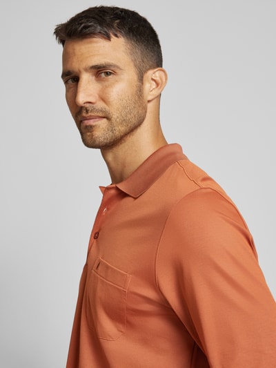 RAGMAN Regular fit poloshirt met borstzak Roestrood - 3