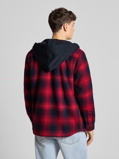 Superdry Regular fit overhemdjack met borstzakken Bordeaux - 5