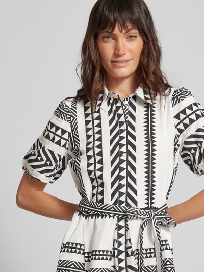 Vero Moda Mini-jurk met all-over motief, model 'DICTHE' Zwart - 3