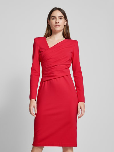 Emporio Armani Knielanges Kleid mit Raffungen Modell 'FAZ' Rot 4