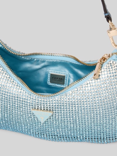 Guess Handtas met strass-steentjes, model 'ZALINA' Lichtblauw - 5