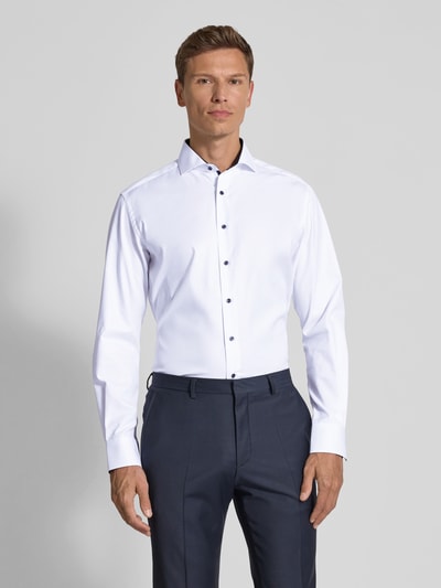 ETERNA Regular Fit Businesshemd aus Baumwolle mit Kentkragen Weiss 4