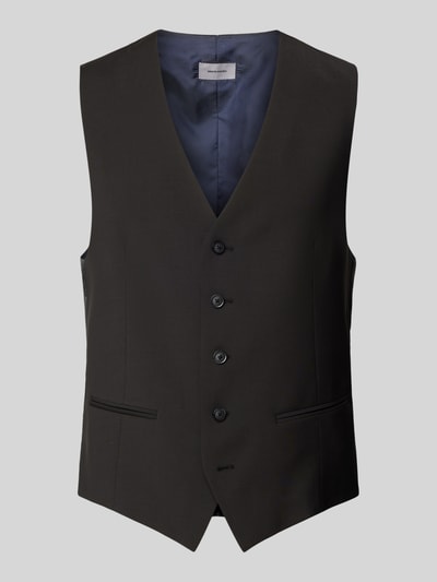 Pierre Cardin Gilet met knoopsluiting, model 'Hugo' Zwart - 2