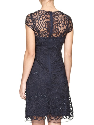Niente Cocktailkleid mit Zierborten und Zierperlen Marine 4