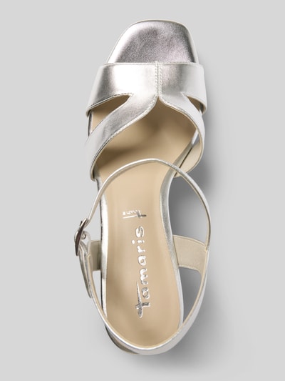 Tamaris Sandalette mit Plateausohle Silber 3
