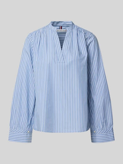 Tommy Hilfiger Relaxed Fit Langarmbluse aus reiner Baumwolle Hellblau 2