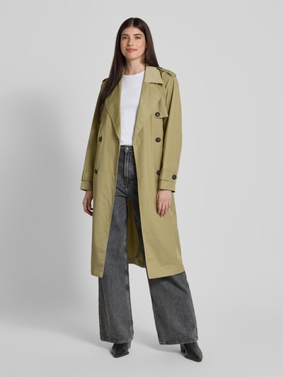 Fuchs Schmitt Trenchcoat met tailleriem Kaki - 1