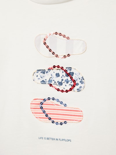 Mango T-Shirt mit Motiv-Print Ecru 2