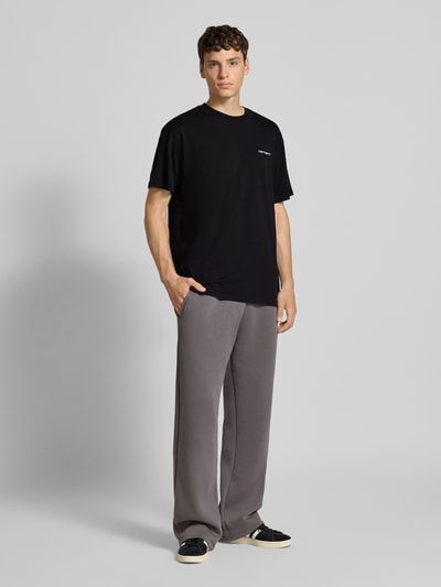 Carhartt Work In Progress T-Shirt mit Label-Stitching Black 1