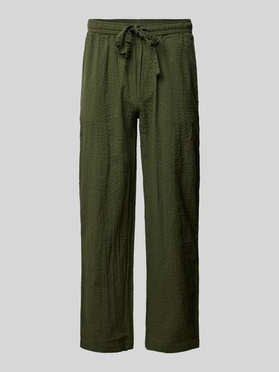 Redefined Rebel Loose Fit Stoffhose mit Strukturmuster Modell 'ANDY' Oliv 2