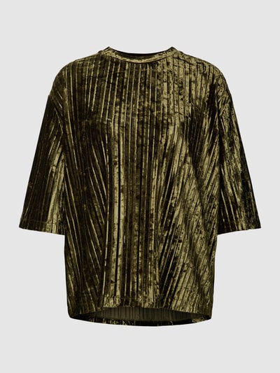 Mango T-Shirt in Ripp-Optik Modell 'XGOGO' Oliv 2