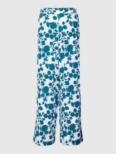 s.Oliver BLACK LABEL Stoffen broek met all-over print Petrol - 2