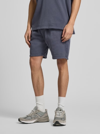 PEGADOR Sweatshorts mit elastischem Bund und Logo-Stitching Dunkelblau 4