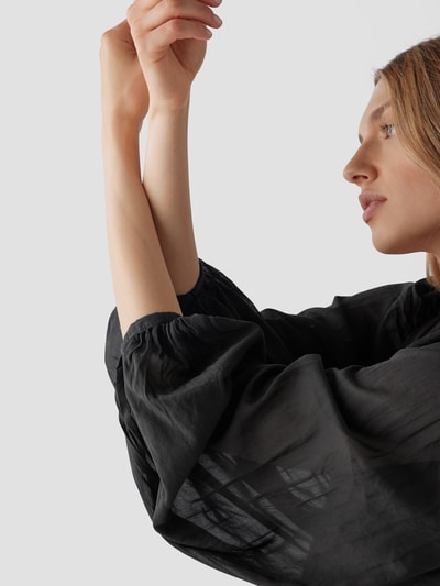 Forte Forte Maxikleid mit V-Ausschnitt Schwarz 6
