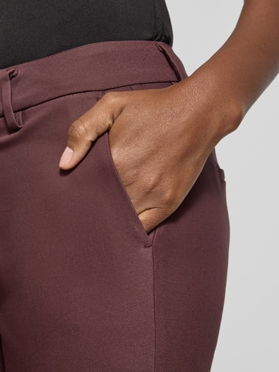 MOS MOSH Skinny Fit Anzughose mit Paspeltaschen am Gesäß Modell 'Abbey' Bordeaux 3