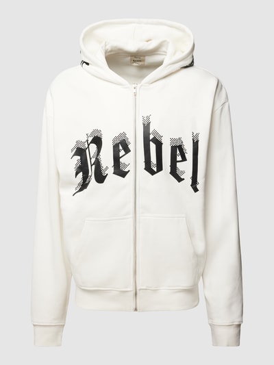 Redefined Rebel Sweatjack met labelprint, model 'Marcel' Wit - 2