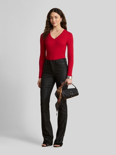 Lauren Ralph Lauren Slim Fit Langarmshirt aus Baumwoll-Modal-Mix Rot 1