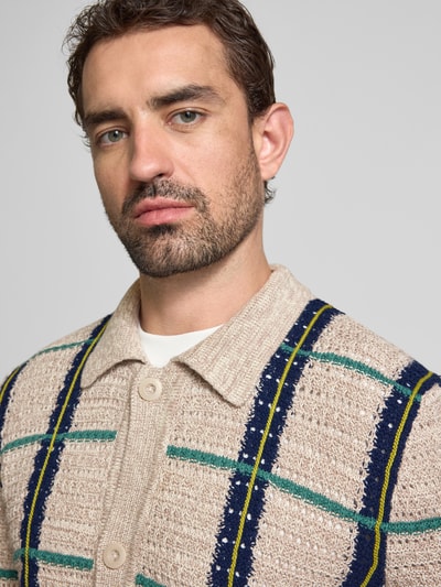 Marc O'Polo Regular fit gebreid jack van katoenmix Beige - 3