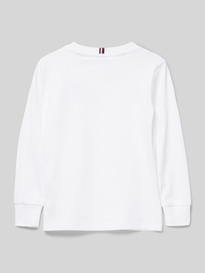 Tommy Hilfiger Kids Longsleeve mit Label-Print Weiss 3