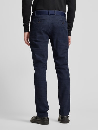 MCNEAL Slim fit broek met riem Oceaanblauw - 5