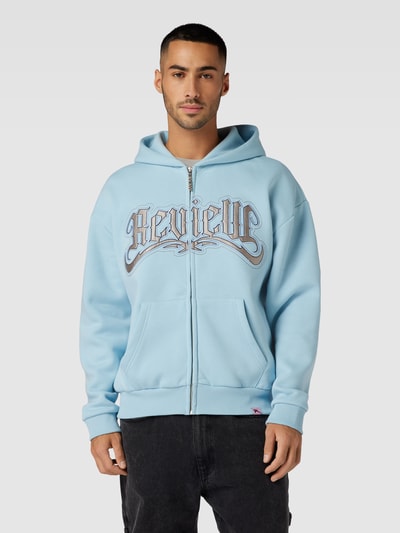 REVIEW Sweatjacke mit Eingrifftaschen Eisblau 4