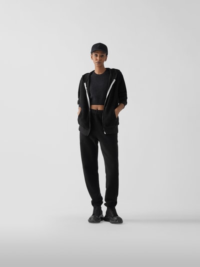 Les Tien Sweatjacke aus Frottee Schwarz 1