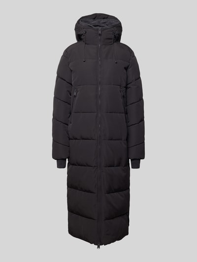 WITHBLACK Lange gewatteerde jas met tweewegritssluiting Zwart - 2