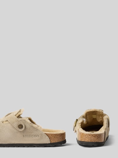 Productfoto, Hausschuhe aus echtem Leder Modell 'Boston' van Birkenstock voor dames, echt leer, afgeronde pasvorm, logodetail, hakhoogte bij maat 40: 3 cm