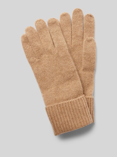 Christian Berg Woman Handschuhe aus Kaschmir mit Umschalg Camel 1