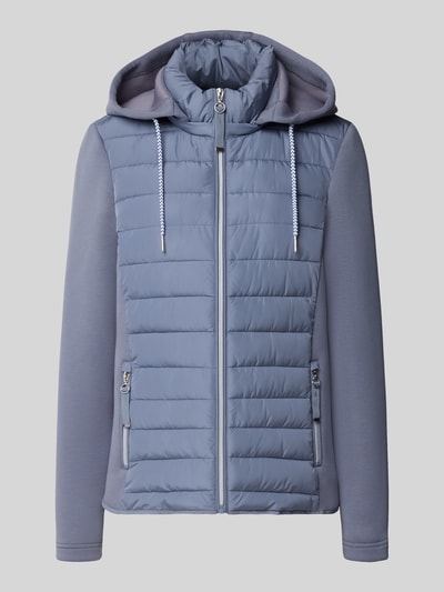 Productfoto, Steppjacke met capuchon en ritssluitingzakken van Christian Berg Woman Selection, regular fit, lichtblauw, gewatteerd, zachte texturen