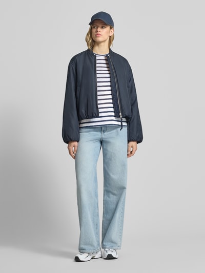 Pepe Jeans Regular Fit T-Shirt aus Baumwoll-Mix Marine 1