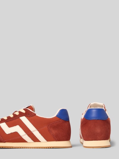 Productfoto, sneakers van mix van leer en textiel model 'Beylana' van GANT in rood, wit en blauw, Dames sneakers