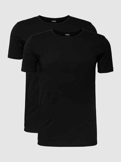 BOSS T-Shirt mit Label-Detail im 2er-Pack Black 2