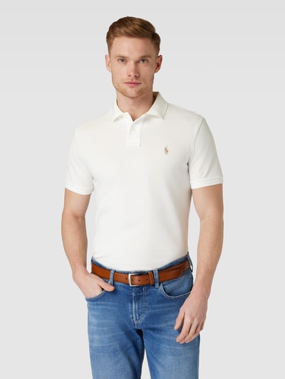 Polo Ralph Lauren Koszulka polo o kroju regular fit w jednolitym kolorze Złamany biały 4