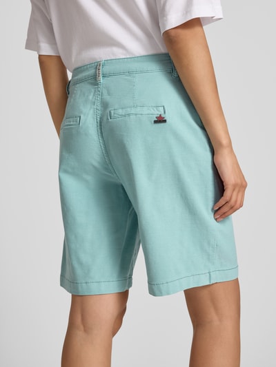 Buena Vista Wide Leg Chino-Shorts mit Eingrifftaschen Tuerkis 3