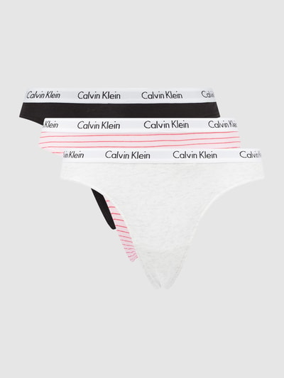 Calvin Klein Underwear Stringi z dodatkiem streczu w zestawie 3 szt.  Mocnoróżowy 2