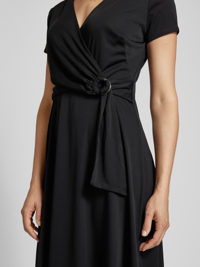 Lauren Ralph Lauren Knielanges Kleid mit Applikation Modell 'KARLEE' Black 3