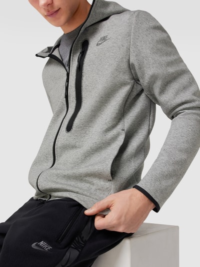 Nike Sweatjacke mit Label-Print Anthrazit Melange 3