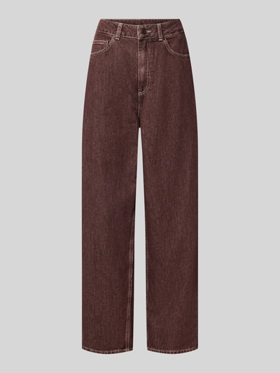 Produktfoto, Straight Fit Jeans aus reiner Baumwolle Modell 'Oshow' von American Vintage in Braun, 5-Pocket-Design, strukturierte Oberfläche