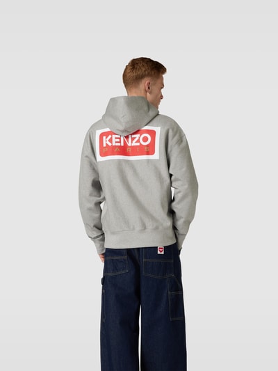 Kenzo Oversized Hoodie in melierter Optik Hellgrau 5