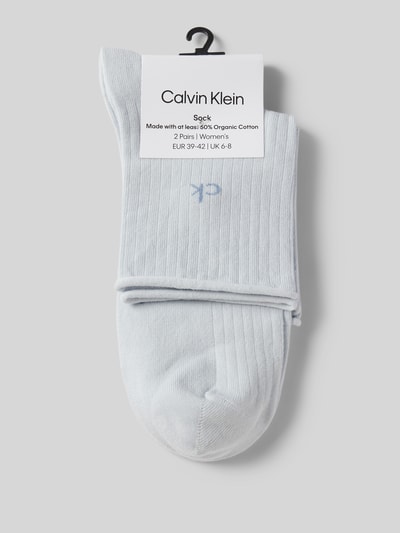 CK Calvin Klein Socken mit Label-Detail im 2er-Pack Hellblau 3