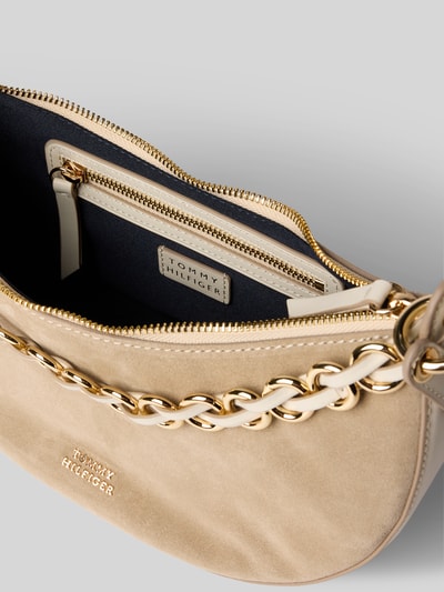 Tommy Hilfiger Torba na ramię z naturalnej skóry bydlęcej Beżowy 5