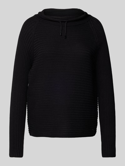 monari Gebreide pullover met tunnelkoord Zwart - 2