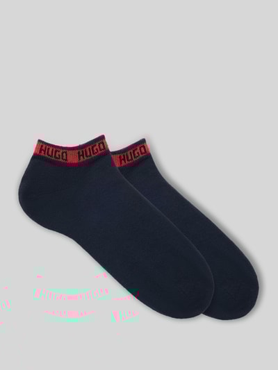 HUGO Sneakersokken van katoenmix in een set van 2 paar Marineblauw - 1