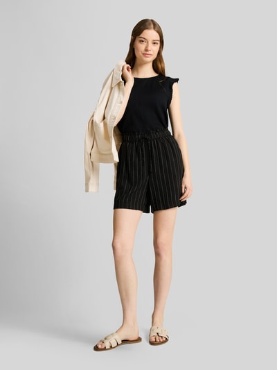 Tom Tailor Denim Relaxed Fit Shorts aus Viskose-Leinen-Mix Black 1