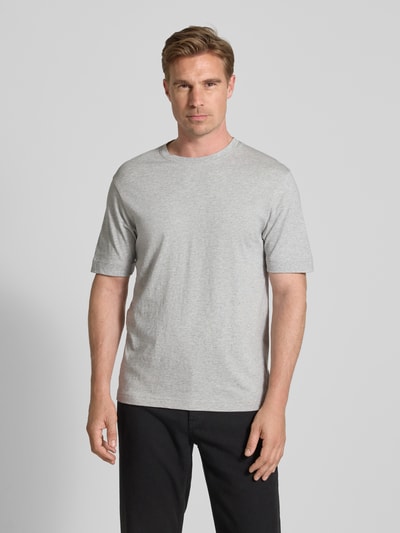Drykorn T-shirt met ronde hals, model 'RAPHAEL 10' Lichtgrijs gemêleerd - 4